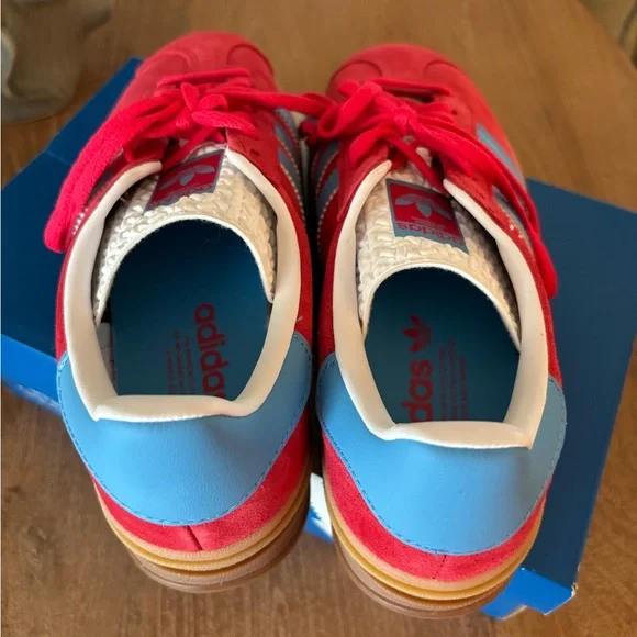 Adidas Gazelle Bold Red and Blue Sneakers - Picture 2 of 4
